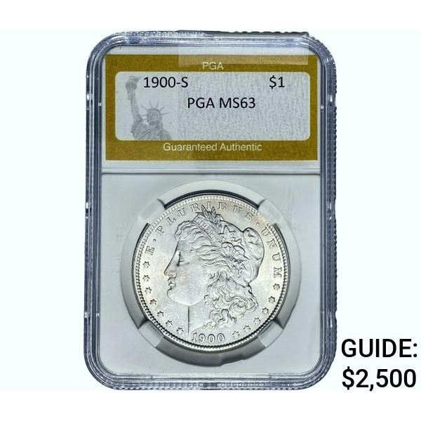 1900-S Morgan Silver Dollar PGA MS63