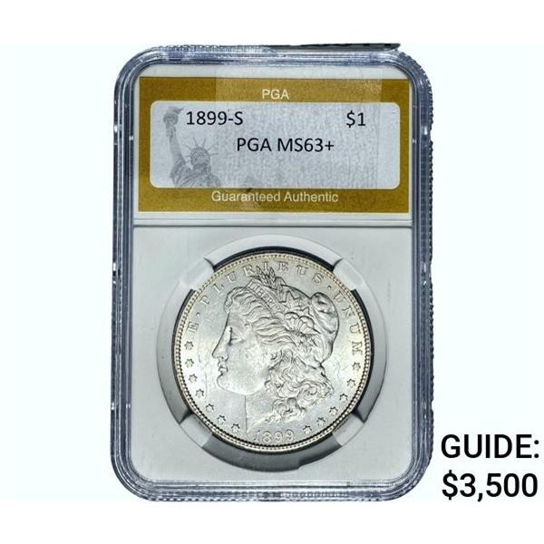 1899-S Morgan Silver Dollar PGA MS63+