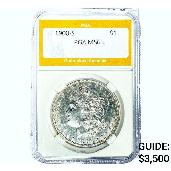 1900-S Morgan Silver Dollar PGA MS63