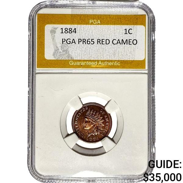 1884 Indian Head Cent PGA PR65 Red Cameo