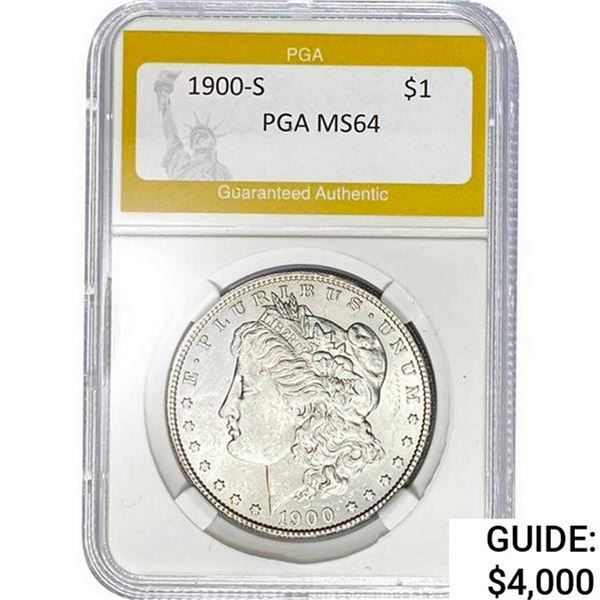 1900-S Morgan Silver Dollar PGA MS64
