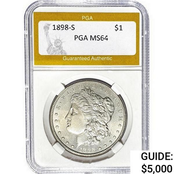 1898-S Morgan Silver Dollar PGA MS64