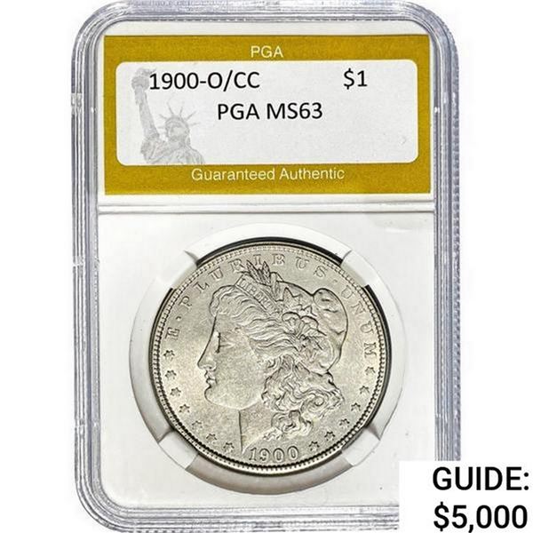 1900-O/CC Morgan Silver Dollar PGA MS63