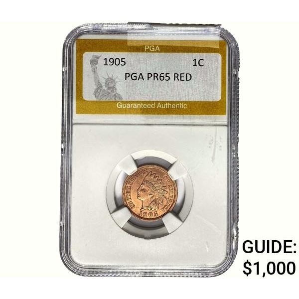 1905 Indian Head Cent PGA PR65 Red