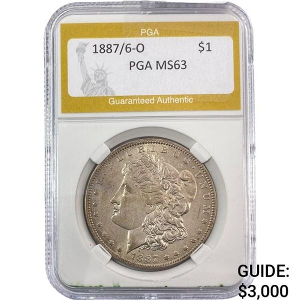 1887/6-O Morgan Silver Dollar PGA MS63