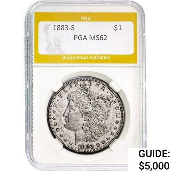 1883-S Morgan Silver Dollar PGA MS62