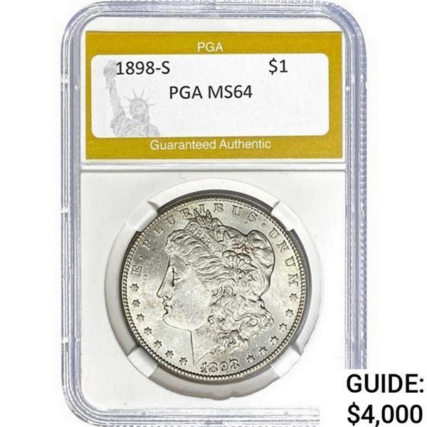 1898-S Morgan Silver Dollar PGA MS64