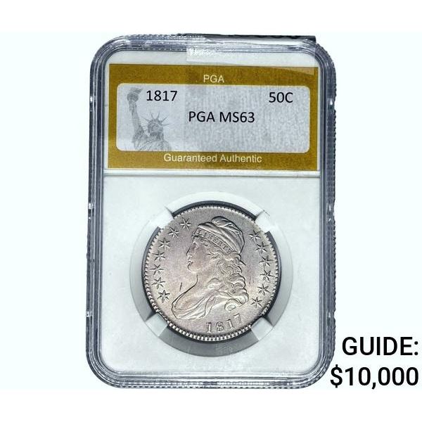 1817 Capped Bust Half Dollar PGA MS63