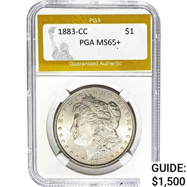 1883-CC Morgan Silver Dollar PGA MS65+