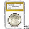 Image 1 : 1883-CC Morgan Silver Dollar PGA MS65+
