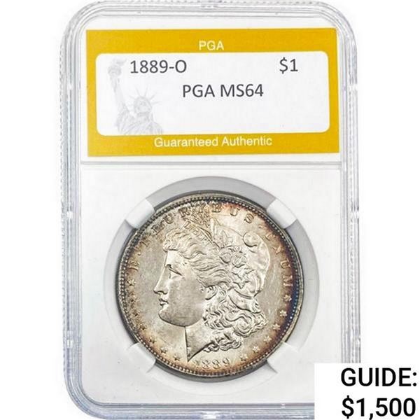 1889-O Morgan Silver Dollar PGA MS64