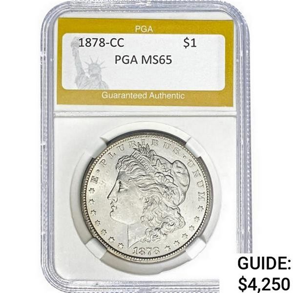1878-CC Morgan Silver Dollar PGA MS65