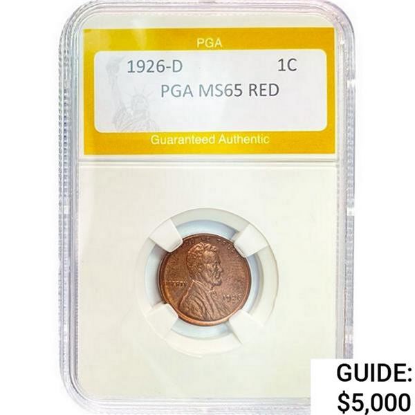 1926-D Wheat Cent PGA MS65 Red