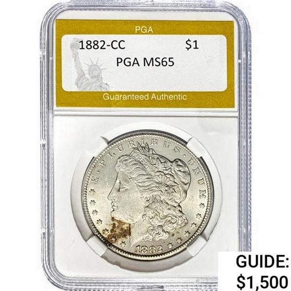 1882-CC Morgan Silver Dollar PGA MS65