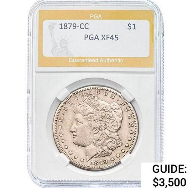 1879-CC Morgan Silver Dollar PGA XF45