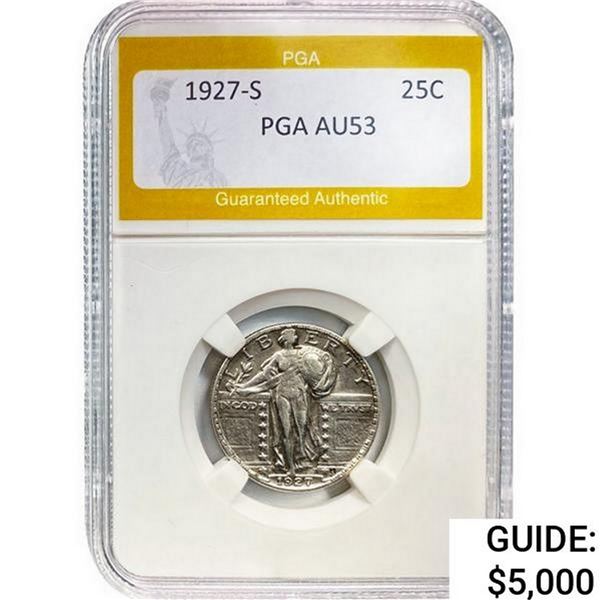 1927-S Standing Liberty Quarter PGA AU53