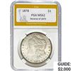 Image 1 : 1878 REV. 79 Morgan Silver Dollar PGA MS62