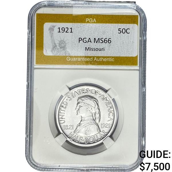 1921 Missouri Half Dollar PGA MS66