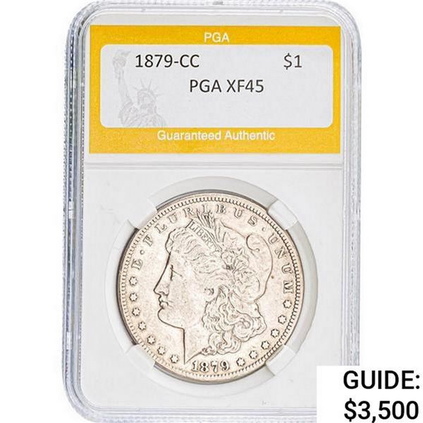 1879-CC Morgan Silver Dollar PGA XF45