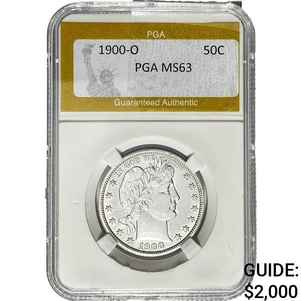 1900-O Barber Half Dollar PGA MS63