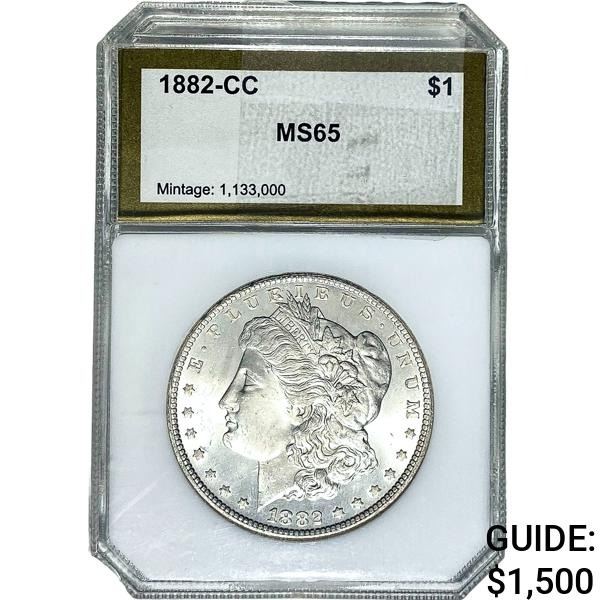 1882-CC Morgan Silver Dollar PCI MS65