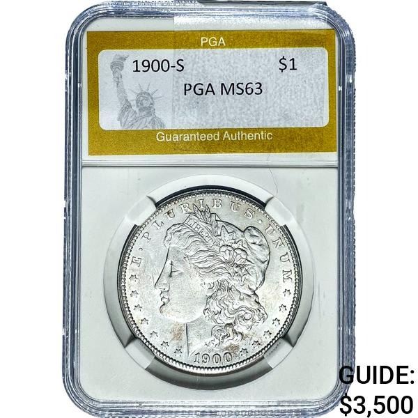 1900-S Morgan Silver Dollar PGA MS63