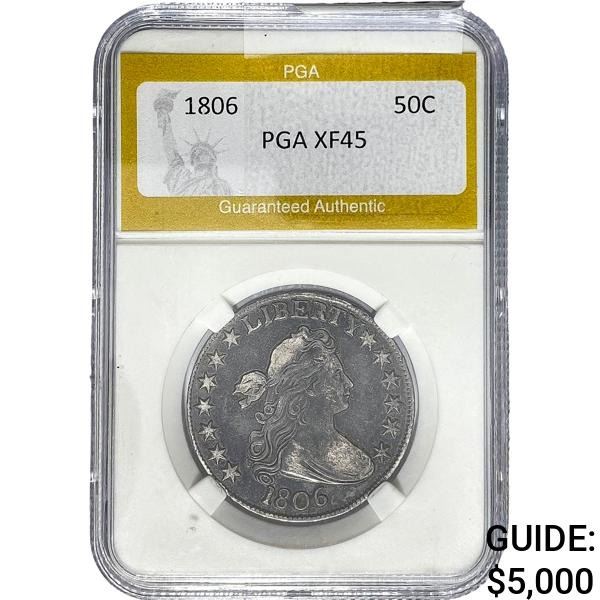 1806 Draped Bust Half Dollar PGA XF45