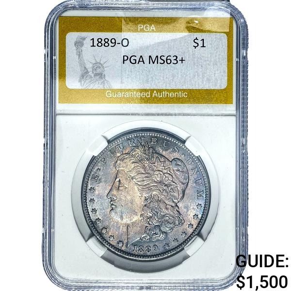 1889-O Morgan Silver Dollar PGA MS63+