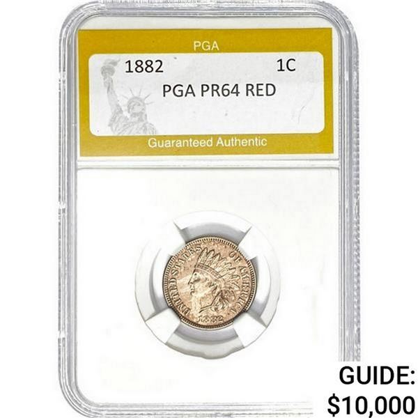 1882 Indian Head Cent PGA PR64 Red