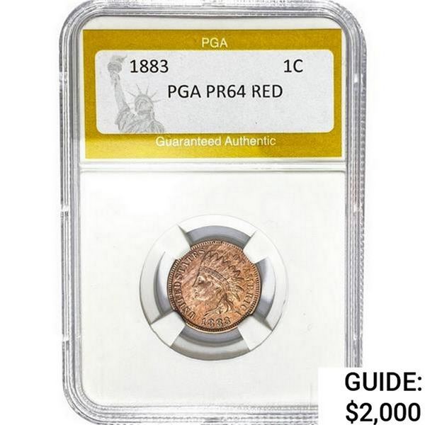 1883 Indian Head Cent PGA PR64 Red