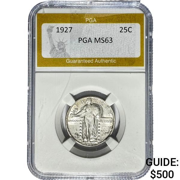 1927 Standing Liberty Quarter PGA MS63