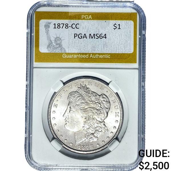 1878-CC Morgan Silver Dollar PGA MS64