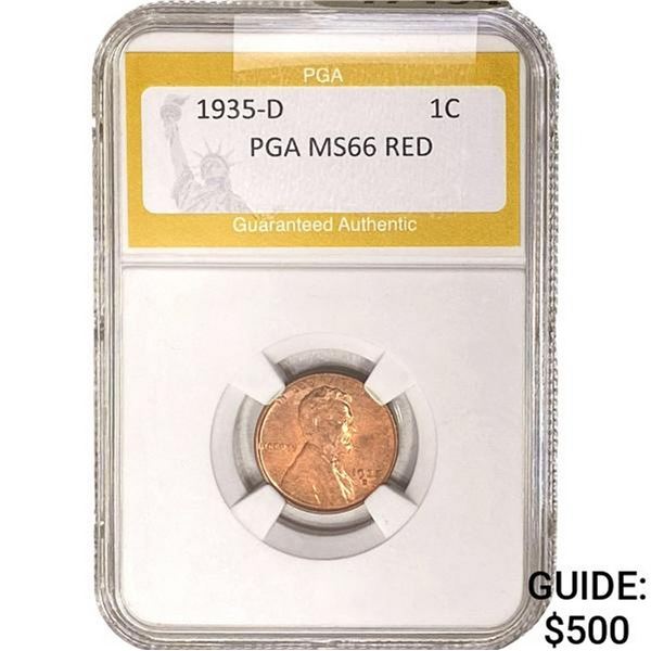 1935-D Wheat Cent PGA MS66