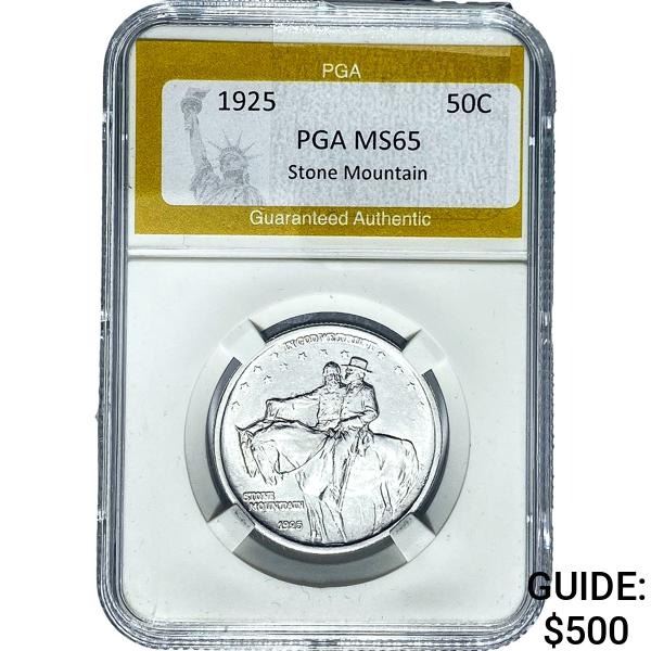 1925 Stone Mountain Half Dollar PGA MS65