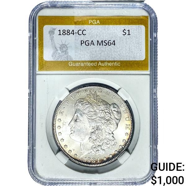 1884-CC Morgan Silver Dollar PGA MS64