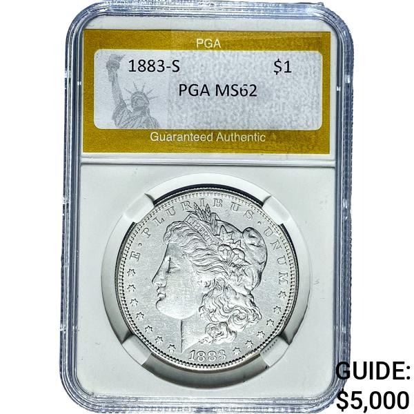 1883-S Morgan Silver Dollar PGA MS62