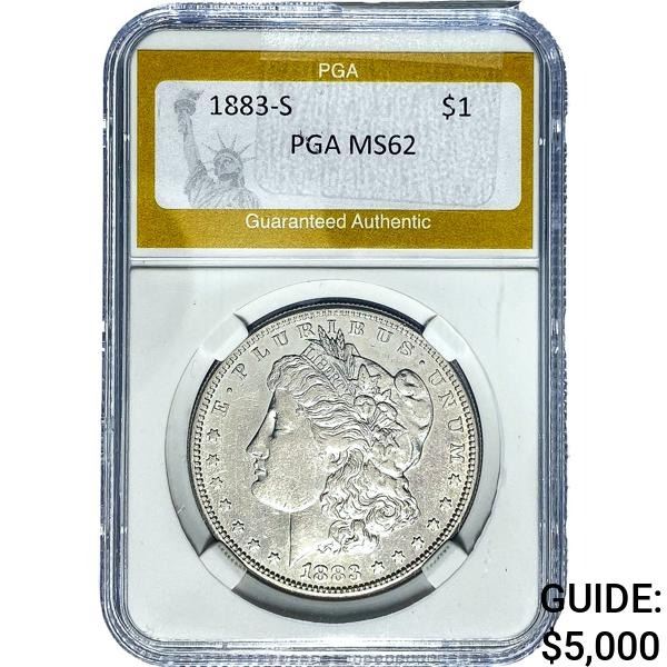 1883-S Morgan Silver Dollar PGA MS62