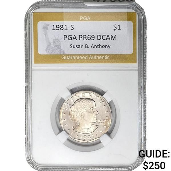 1981-S Susan B. Anthony Silver Dollar PGA PR69 DCAM