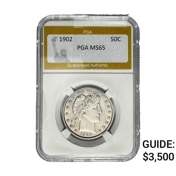 1902 Barber Half Dollar PGA MS65