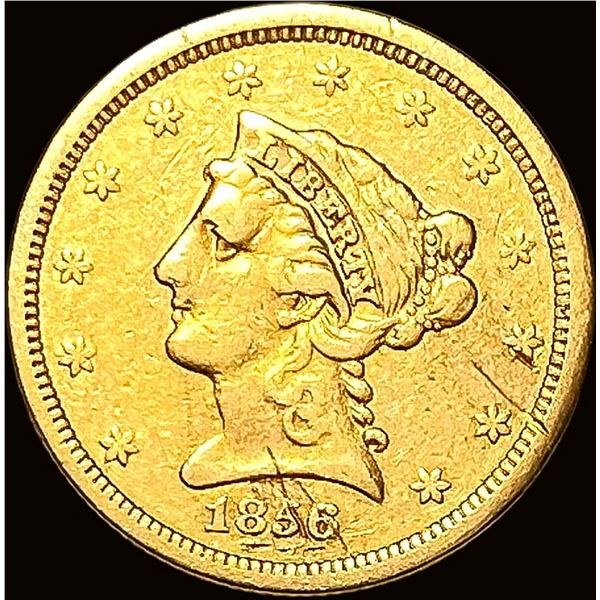 1856 $2.5 Liberty Head Quarter Eagle LIGHTLY CIRCULATED