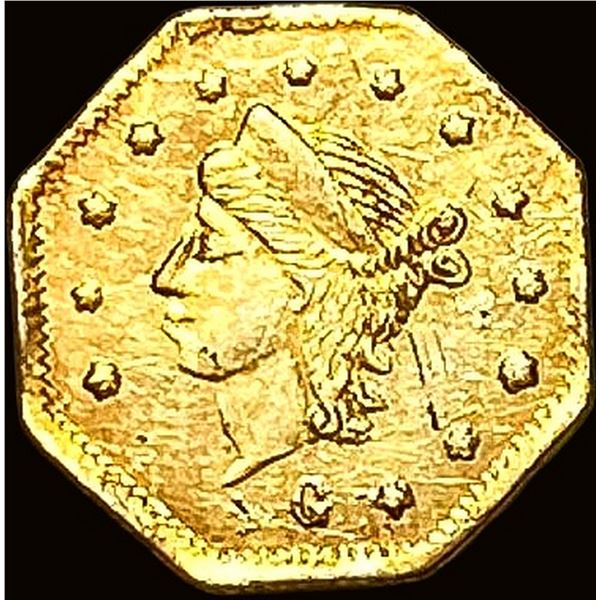 1863 PL Gold 1/4 Dollar California Fractional CHOICE AU