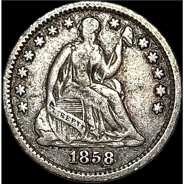 1858-O Seated Liberty Half Dime NICELY CIRCULATED