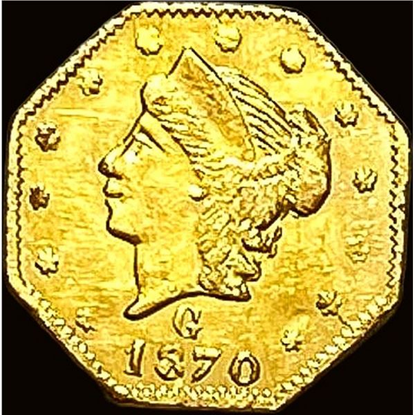 1870 Gold 1/4 Dollar California Fractional HIGH GRADE