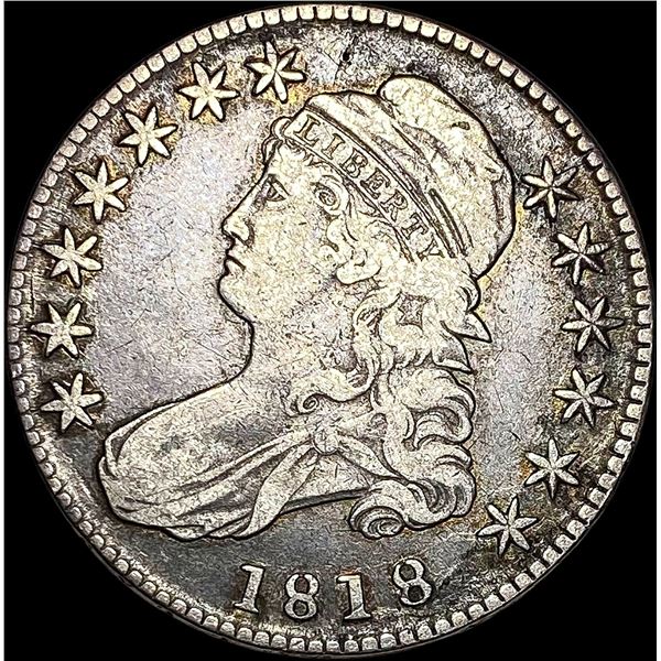 1818 Capped Bust Half Dollar LIGHTLY CIRCULATED