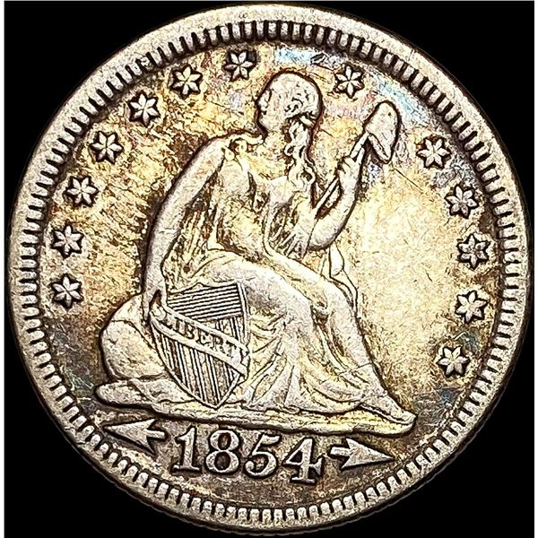 1854 Seated Liberty Quarter LIGHTLY CIRCULATED