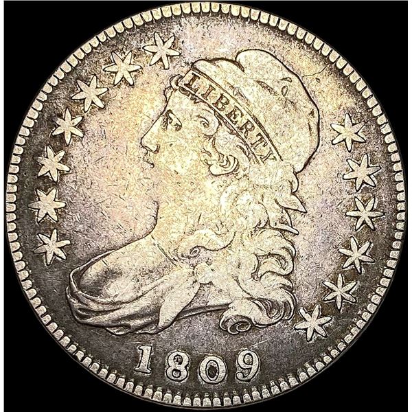 1809 Capped Bust Half Dollar LIGHTLY CIRCULATED
