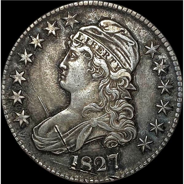 1827 Capped Bust Half Dollar NEARLY UNCIRCULATED