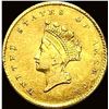 Image 1 : 1855 Type 2 Gold $1 Indian Princess Head HIGH GRADE