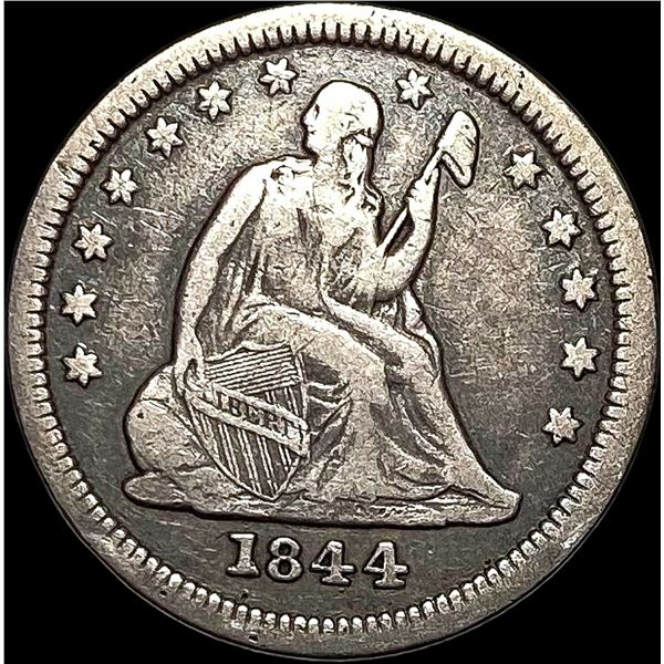 1844-O Silver Seated Liberty Quarter LIGHTLY CIRCULATED