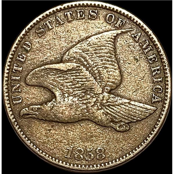 1858 Flying Eagle Cent NEARLY UNCIRCULATED